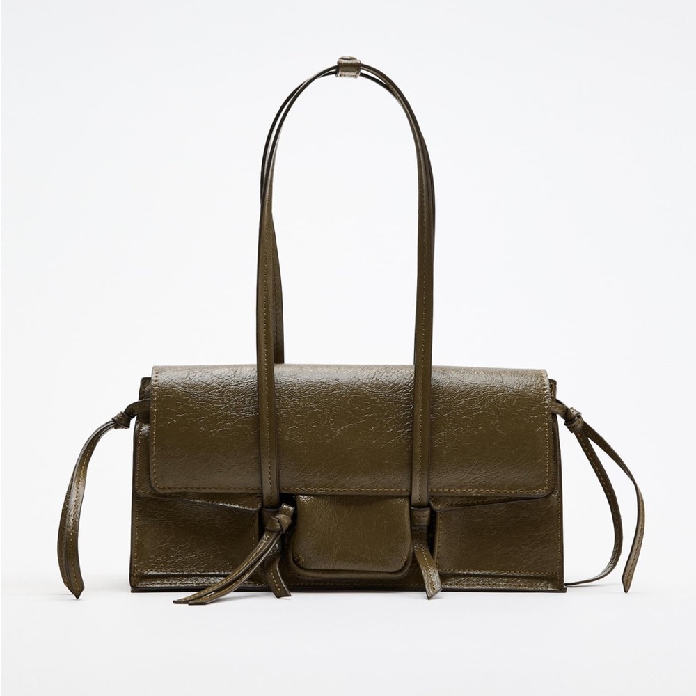 Zara Olive Green Shoulder Bag